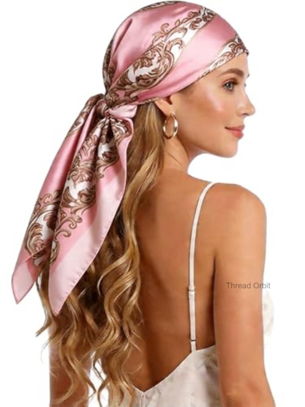 Silk-Feel Satin Hair Scarf 35x35 Head Wrap Sleep Hijab Gift Women